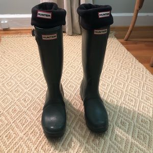 Hunter Green Original Tall Hunter Boots Size 7